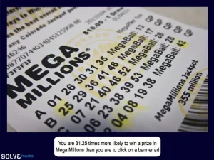 you are 31x more likely to win the powerball than to have someone click your banner ad