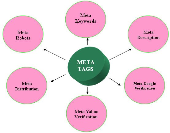 A graphic depicting all the different offshoots of meta tags.