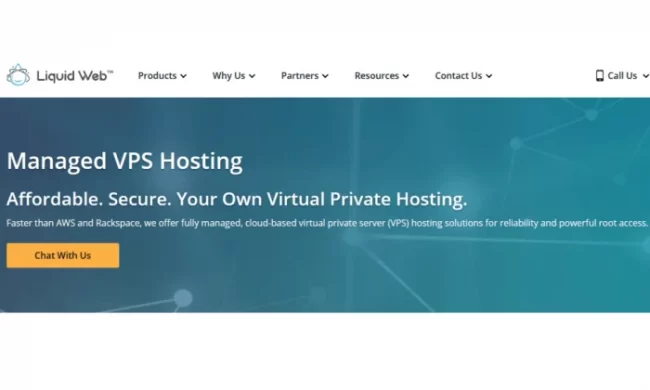 Liquid Web splash page for Best VPS Hosting